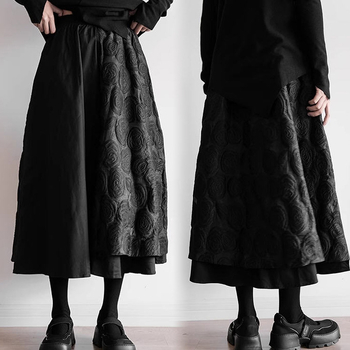 Φούστα για κορίτσια plus size, παχουλή, γυναικεία, άνοιξη 2024, νέο κορεάτικο σχέδιο niche, χαλαρή, μεγάλη φούστα plus size με ραφές