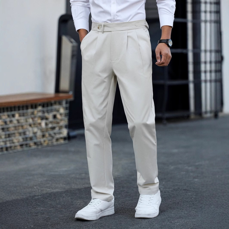 Ice Silk gyorsan száradó nadrág Férfi szabadtéri futónadrág Tavaszi és nyári rugalmas középkorú és idős férfi hétköznapi nadrág Férfi plus size