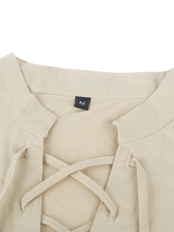 2024 m. nauji ilgomis rankovėmis medvilniniai lininiai marškiniai atvira krūtine vyriški polo marškinėliai