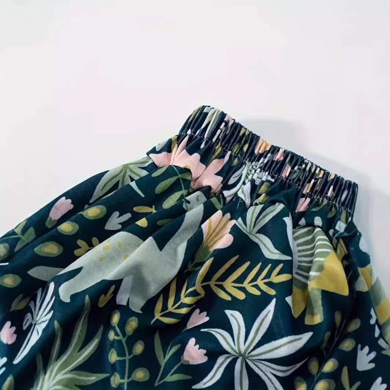 2024 tavaszi és nyári TEMU Amazon határokon átnyúló európai és amerikai új női divatos leopárdmintás romantikus virágmintás szoknya