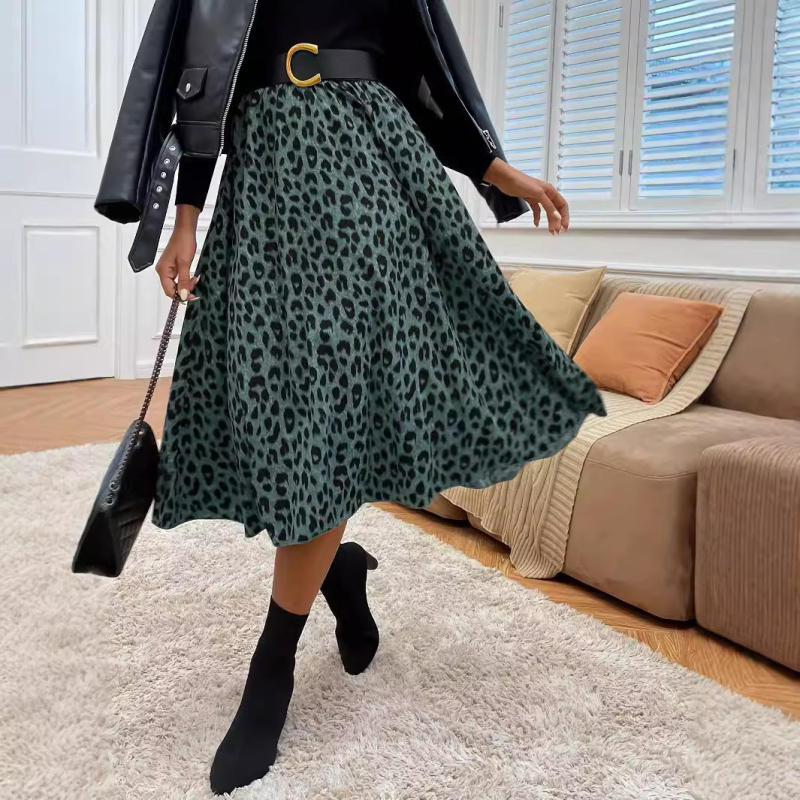 Európai és amerikai mintás, magas derekú szoknya, határokon átnyúló Amazon 2024 őszi divat női A-vonalú szoknya gyártók nagykereskedelme
