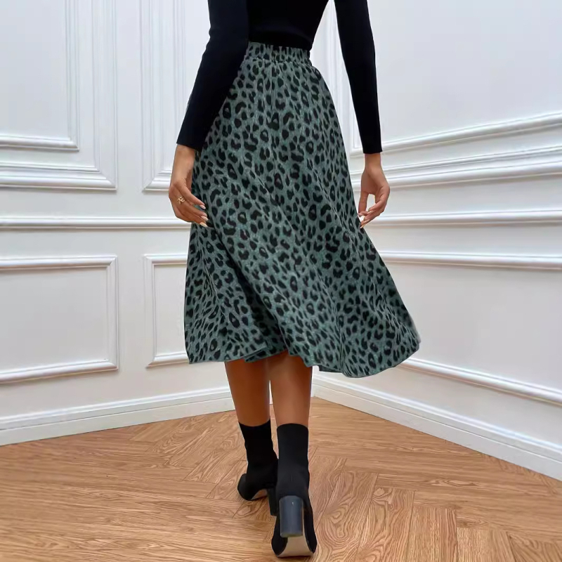 Európai és amerikai mintás, magas derekú szoknya, határokon átnyúló Amazon 2024 őszi divat női A-vonalú szoknya gyártók nagykereskedelme