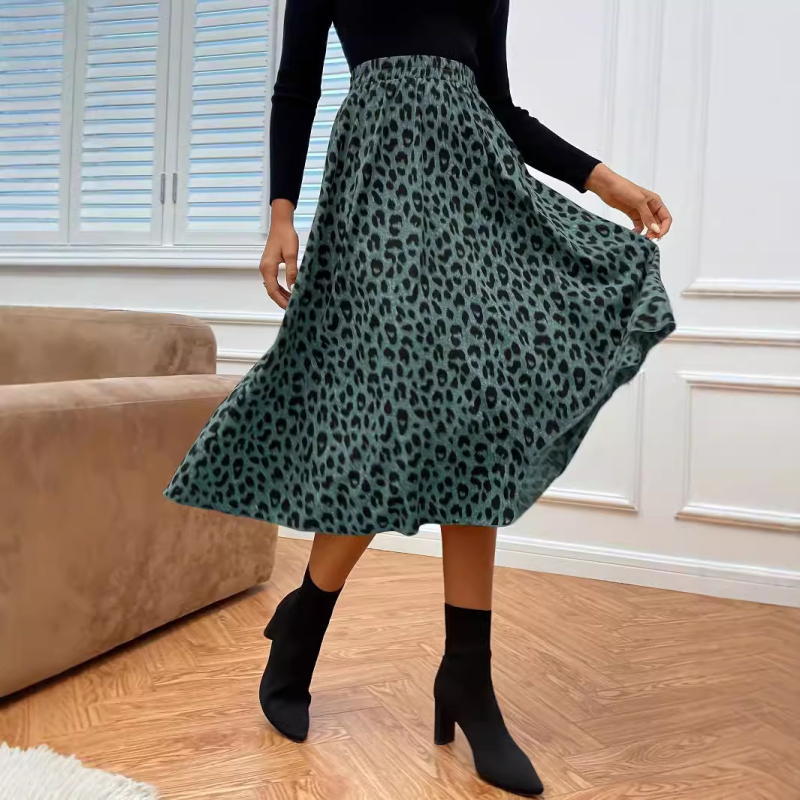 Európai és amerikai mintás, magas derekú szoknya, határokon átnyúló Amazon 2024 őszi divat női A-vonalú szoknya gyártók nagykereskedelme