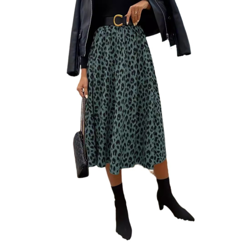 Európai és amerikai mintás, magas derekú szoknya, határokon átnyúló Amazon 2024 őszi divat női A-vonalú szoknya gyártók nagykereskedelme