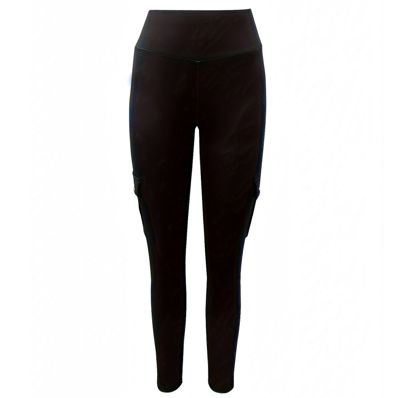 Ypač didelio dydžio moteriškos megztos kelnės aukštu juosmeniu, juodos, su aukštu elastiniu juosmeniu, laisvalaikio stiliaus. Didmeninė prekyba. Juodos, laisvalaikio stiliaus kelnės su kišenėmis.