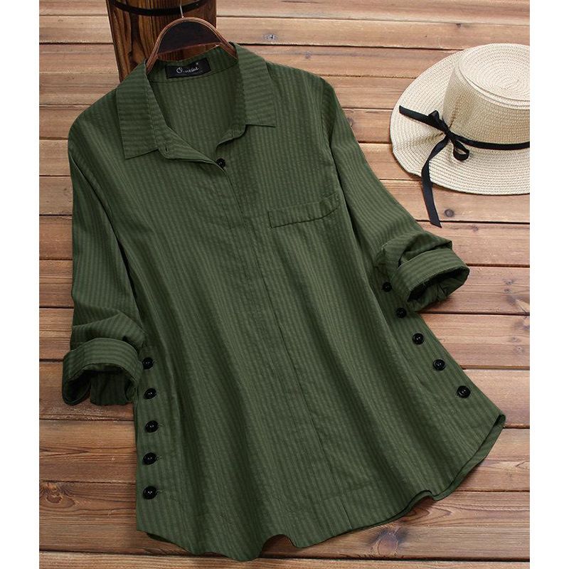 262756 „Amazon“ tarpvalstybinis tiekimas. Populiarūs moteriški drabužiai, europietiški ir amerikietiški, dryžuoti marškiniai ilgomis rankovėmis, moterims. Sandėlyje.