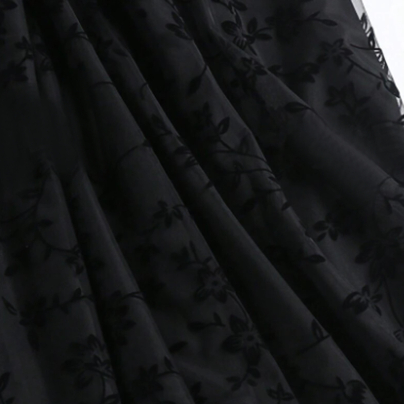 Amazon Wish naiste pluss-suuruses vabaaja organza flokeerimisega seelik voodriga