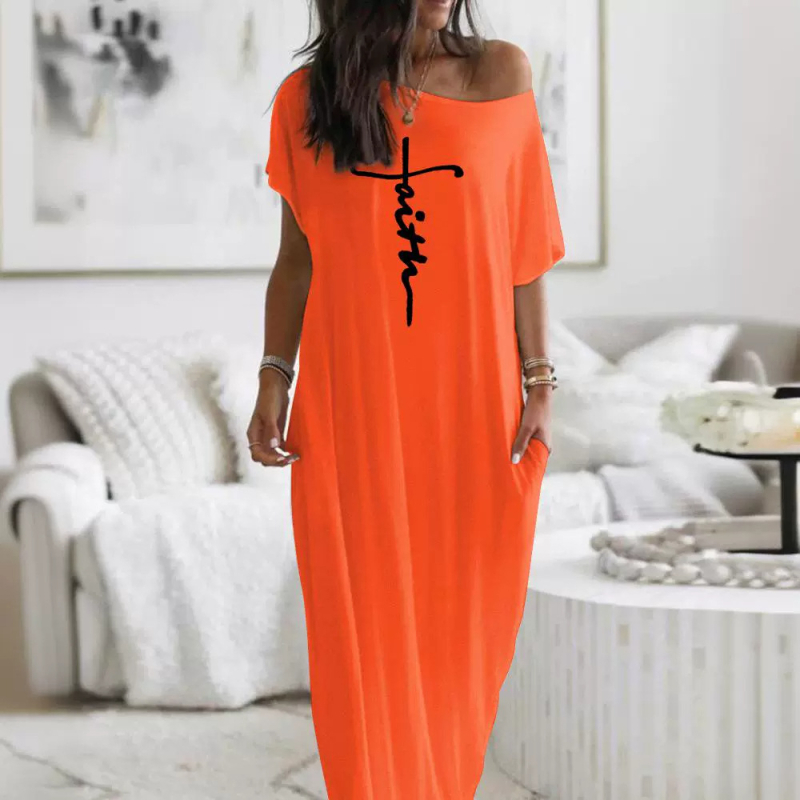 Fustă lungă casual cu imprimeu de litere Amazon Independent Station pentru femei, toamna și iarna 2024, mărime plus, Fat Girl