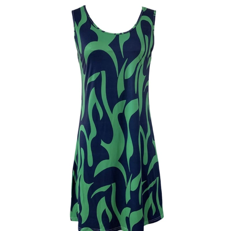 Shein Joom Cross Border Print sieviešu tekstūras sloksnes raksta apdruka modes vidēja garuma vestes kleita
