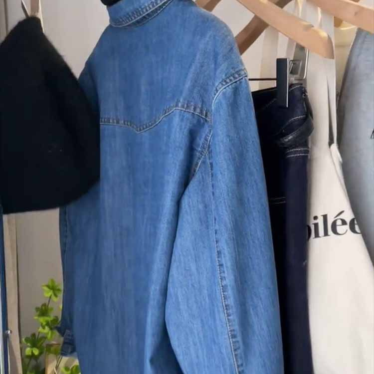 2025-ös ingázós női farmering réteges kabáttal, kis termetűeknek, új dizájnnal, niche felsők