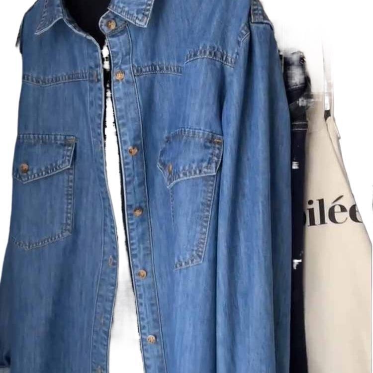 2025-ös ingázós női farmering réteges kabáttal, kis termetűeknek, új dizájnnal, niche felsők