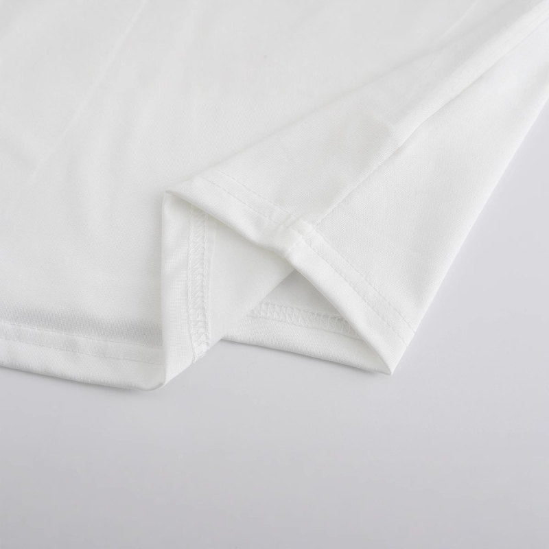 Határokon átnyúló európai és amerikai női lezser kaliforniai egyetemi stílusú fehér medvemintás kerek nyakú rövid ujjú szabású női póló ruha