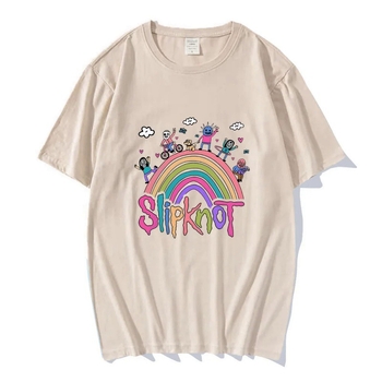 Tricou de vară cu mânecă scurtă imprimat cu nod slip casual european și american transfrontalier pentru bărbați și femei, tricou subțire alb-negru anime