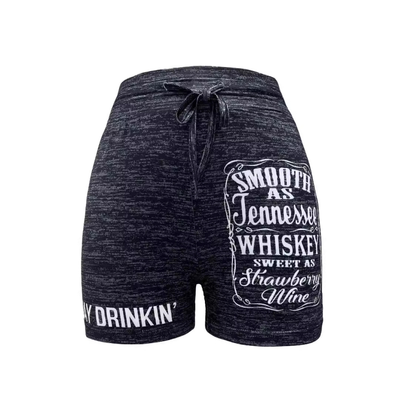 Határokon átnyúló, népszerű női nyári, mindennapi, hétköznapi, stílusos, betűmintás rövidnadrág, európai és amerikai női szexi, szűk nadrág