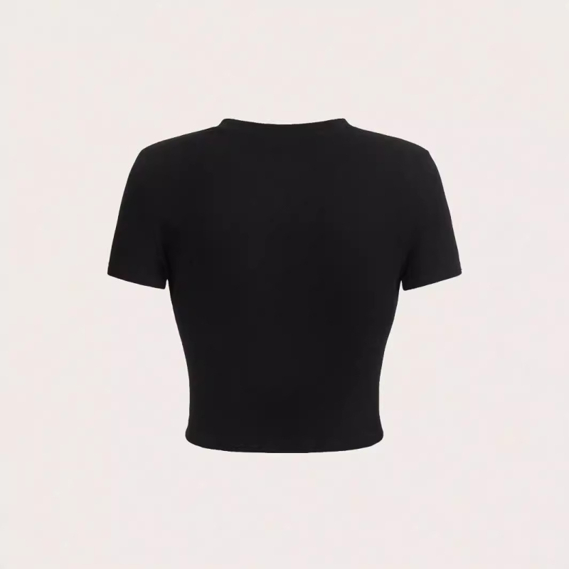 2024-es új európai és amerikai utcai mintás rövid póló felső