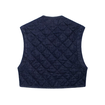 Väliskaubanduse hulgimüük sügis uus Euroopa ja Ameerika stiilis teksariidest lahtine vabaaja lühike puuvillase polstriga jakk-vest 8943040