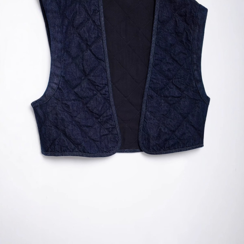 Väliskaubanduse hulgimüük sügis uus Euroopa ja Ameerika stiilis teksariidest lahtine vabaaja lühike puuvillase polstriga jakk-vest 8943040