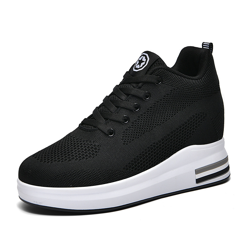 Női platformcipők, magas sarkú, hálós, lélegző belső sarokcipő, vastag talpú, karcsúsított, divatos, mindenféle sportcipő, alkalmi nőknek