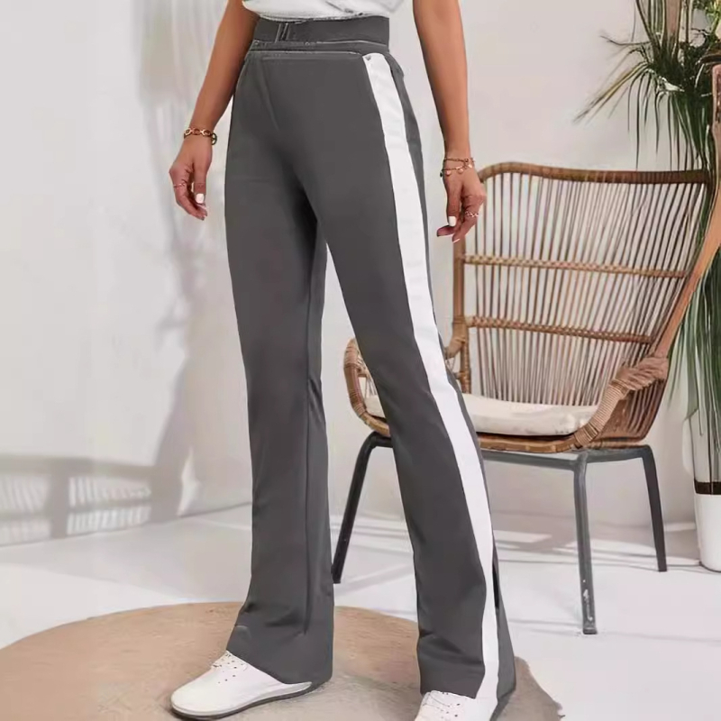 Határokon átnyúló robbanások Amazon európai és amerikai női sikkes csíkos nyomtatott nadrág magas derekú egyenes nadrág dingzhi