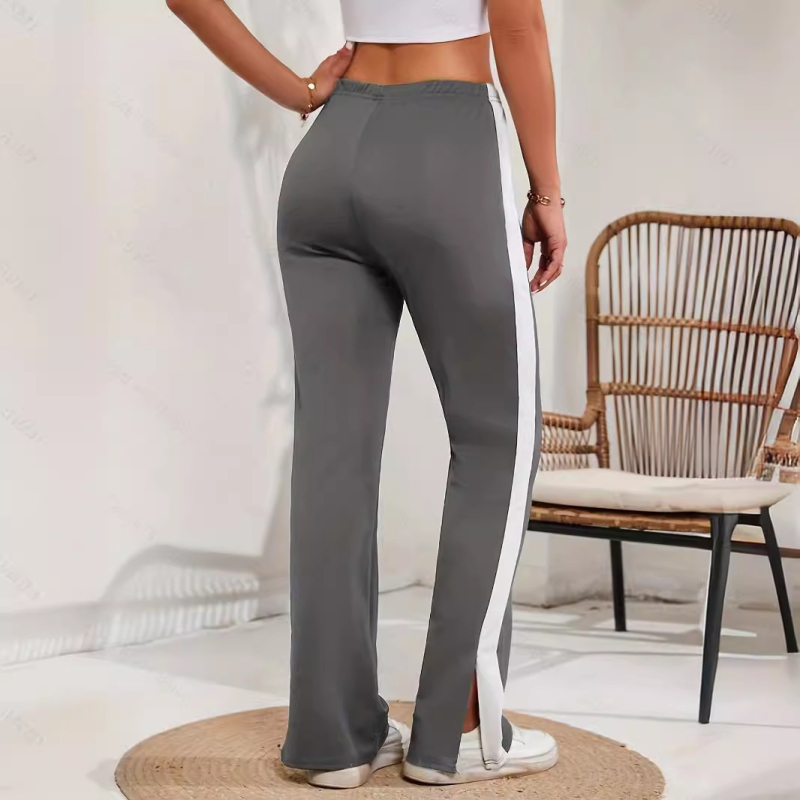 Határokon átnyúló robbanások Amazon európai és amerikai női sikkes csíkos nyomtatott nadrág magas derekú egyenes nadrág dingzhi