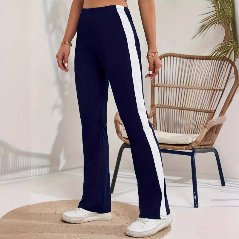 Határokon átnyúló robbanások Amazon európai és amerikai női sikkes csíkos nyomtatott nadrág magas derekú egyenes nadrág dingzhi