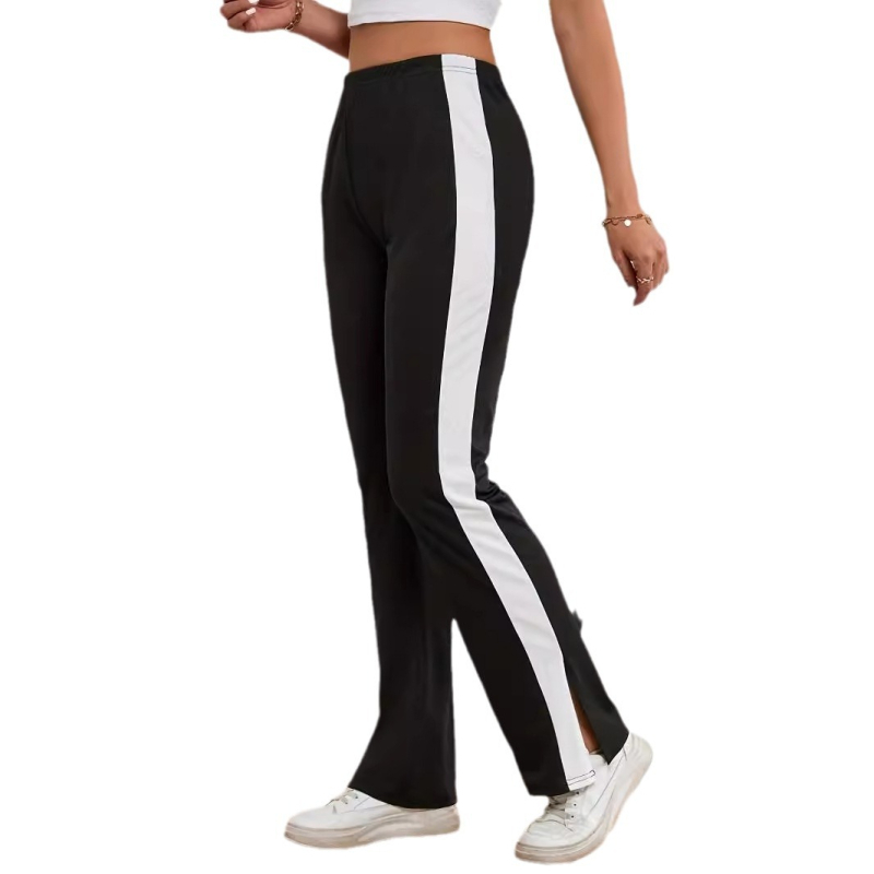 Határokon átnyúló robbanások Amazon európai és amerikai női sikkes csíkos nyomtatott nadrág magas derekú egyenes nadrág dingzhi