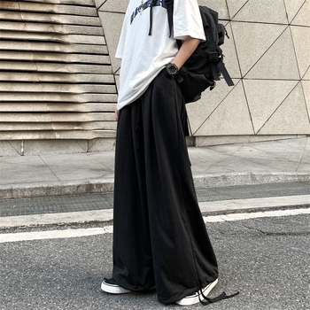 Vasaros ins madingi japoniško stiliaus vintažiniai plačių kojų laisvi laisvalaikio stiliaus Haren kelnės su nemokamu pristatymu