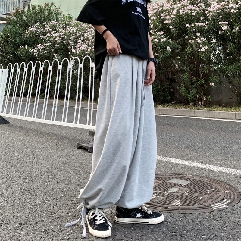 Vasaros ins madingi japoniško stiliaus vintažiniai plačių kojų laisvi laisvalaikio stiliaus Haren kelnės su nemokamu pristatymu