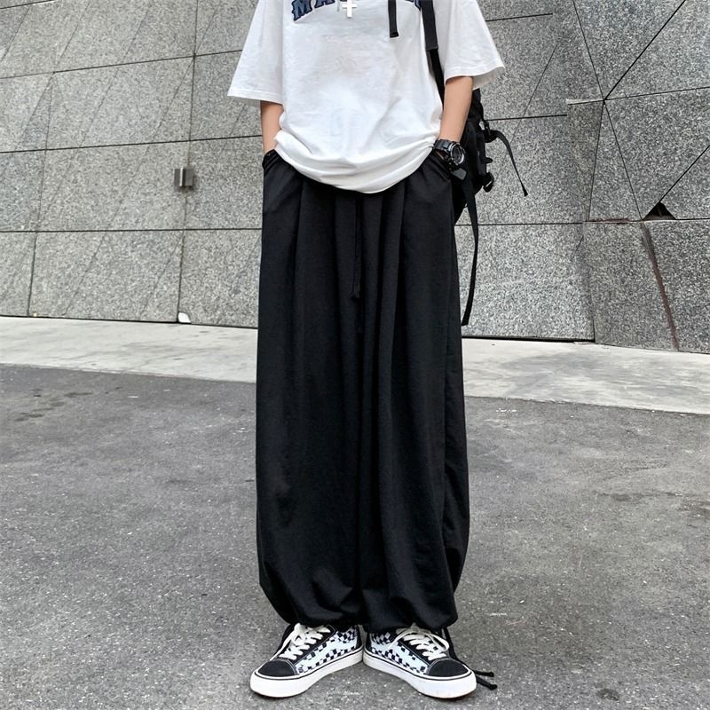 Vasaros ins madingi japoniško stiliaus vintažiniai plačių kojų laisvi laisvalaikio stiliaus Haren kelnės su nemokamu pristatymu