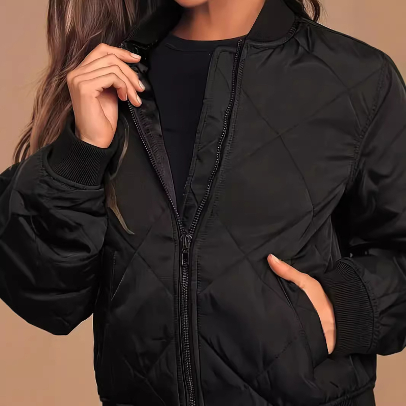 2024-es, határokon átnyúló, új, egyszínű, pamuttal bélelt kabát