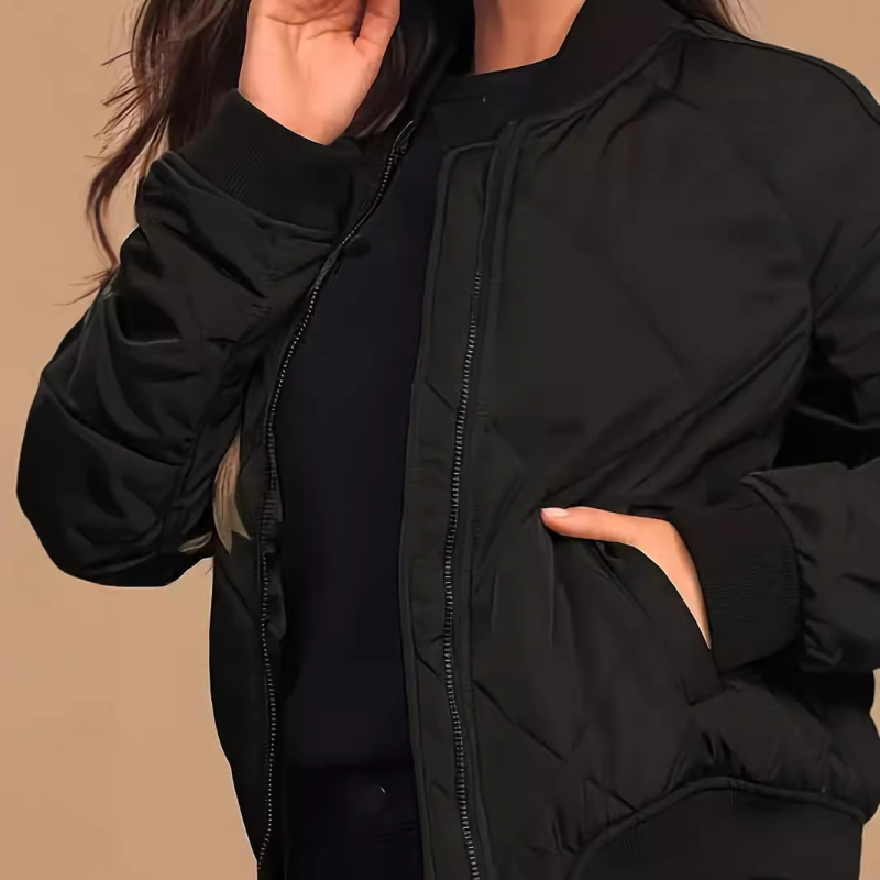 2024-es, határokon átnyúló, új, egyszínű, pamuttal bélelt kabát