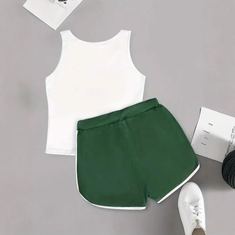 Határokon átnyúló európai és amerikai retró főiskolai lezser sokoldalú betűs sportnadrág mellény női öltöny karcsúsító koreai stílusú lezser