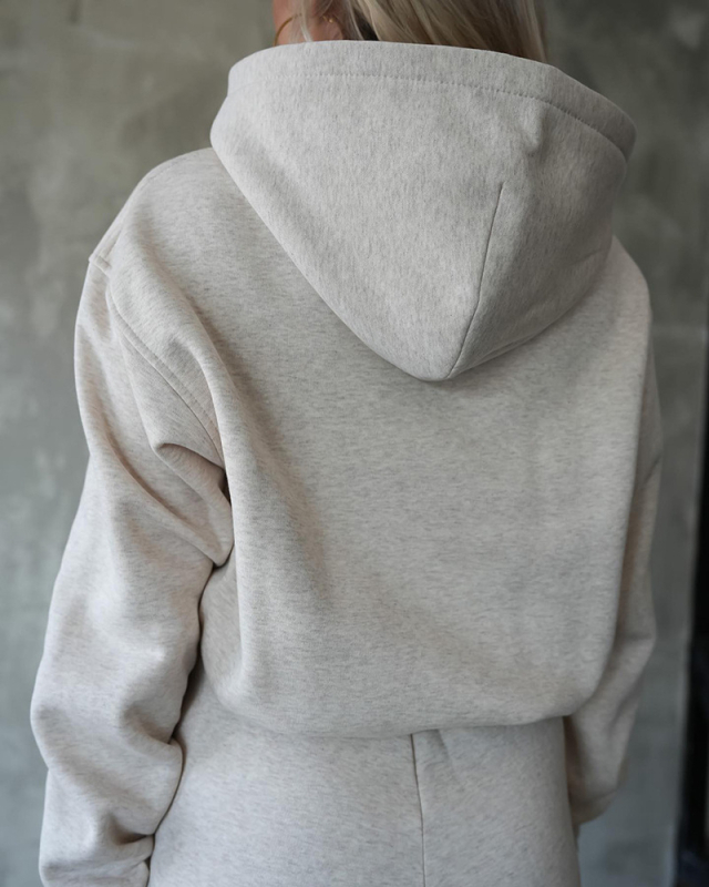 2023 őszi és téli új, népszerű európai és amerikai Amazon Independent Station törtfehér, lezser kapucnis pulóver, széles szárú nadrág