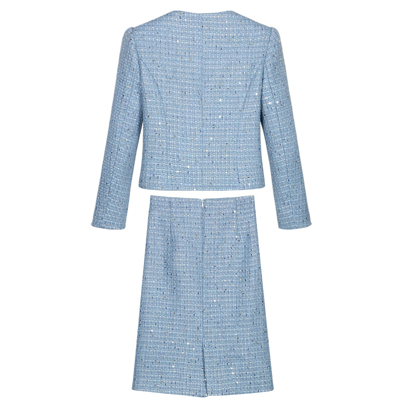 [Független válogatás 2850] 2025-ös új divatos, társasági hölgyeknek szóló, csúcskategóriás, temperamentumos, nehézipari, flitteres, kis illatos stílusú öltöny