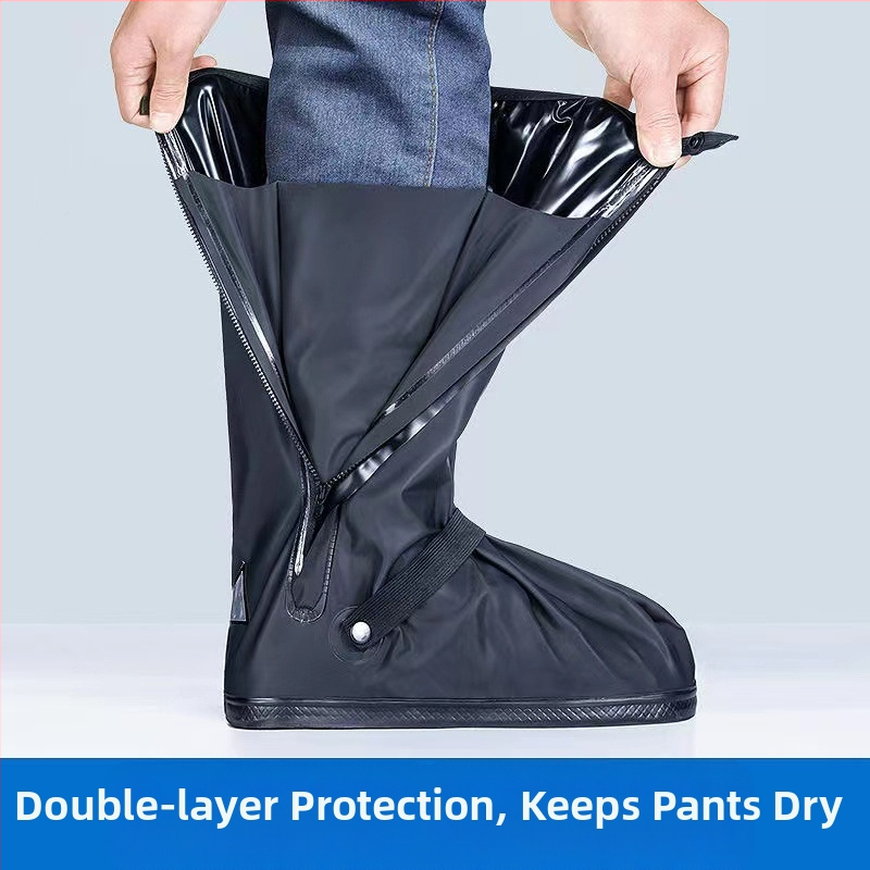 Калъф за обувки за дъжд, водоустойчив и устойчив на дъжд, за мъже и жени, неплъзгащ се, удебелен, устойчив на износване, подметка за възрастни, ботуши за дъждовен ден