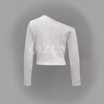 Európai és amerikai határokon átnyúló pulóver, egyszínű, karcsúsított, sokoldalú, karcsúsító, dögös lány temperamentumos kötött felső, női rövid pulóver, külkereskedelemmel