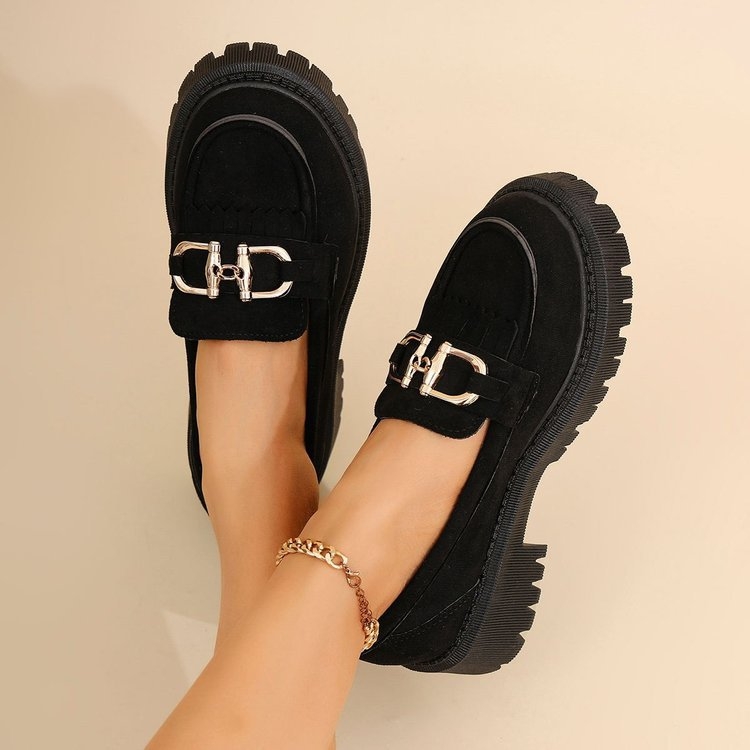 Nauji, japoniški, plius dydžio, britiško stiliaus, odiniai moteriški bateliai, 2024 m. rudens nauji, japoniški JK stori, užsegami, prancūziški mokasinai.