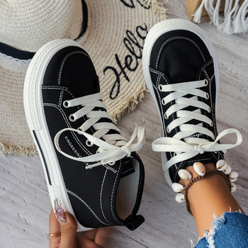 Koledžas stila retro vidēja augstuma audekla apavi sievietēm ar biezu zoli 2025. gada rudens jaunās sporta kurpes ar biezu zoli, elpojošas, modernas kedas