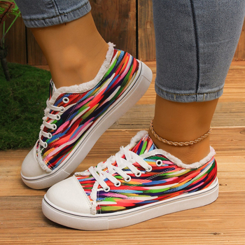 Pārrobežu plus izmēra audekla kurpes 2024. gada pavasarī, jaunas zemas kurpes ar rokām apgleznotas burvju grafiti audekla kurpes