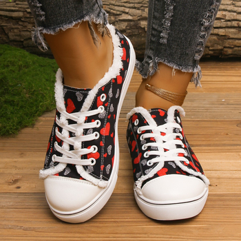 Pārrobežu plus izmēra audekla kurpes 2024. gada pavasarī, jaunas zemas kurpes ar rokām apgleznotas burvju grafiti audekla kurpes