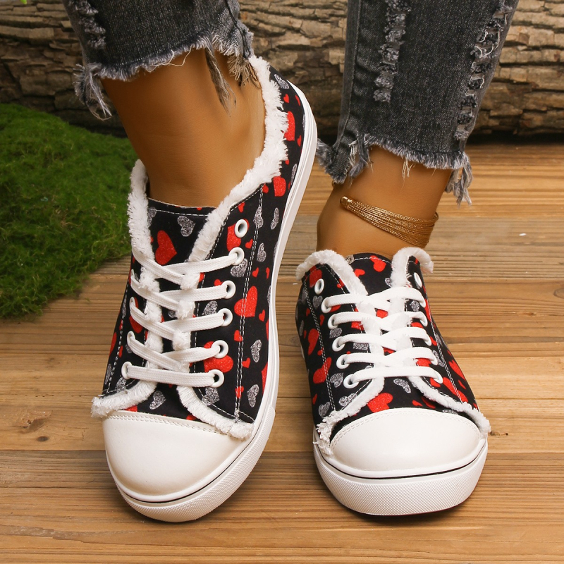 Pārrobežu plus izmēra audekla kurpes 2024. gada pavasarī, jaunas zemas kurpes ar rokām apgleznotas burvju grafiti audekla kurpes