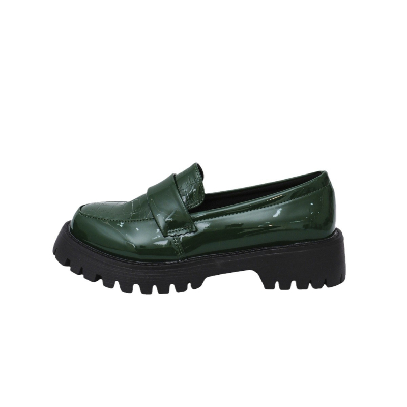 Νέα Lefu Παπούτσια Φθινόπωρο 2024 Παπούτσια Bean Ευρωπαϊκά και Αμερικανικά Casual Παπούτσια Joker με χοντρή σόλα και slip-on για μεγάλα μεγέθη Foreign Trade