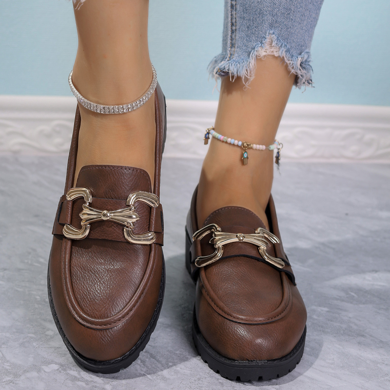 Cipőcsat Gyöngy Kiegészítők Brit Stílusú Vastag Aljú Mokaszinók Új Stílusú Külkereskedelmi Női Cipők Divat Vastag Aljú Női Cipők
