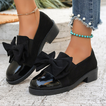 2025 m. pavasario ir rudens nauji juodi retro odiniai moteriški bateliai su storu kulnu, britiško stiliaus mokasinai, JK storu padu, koledžo bateliai