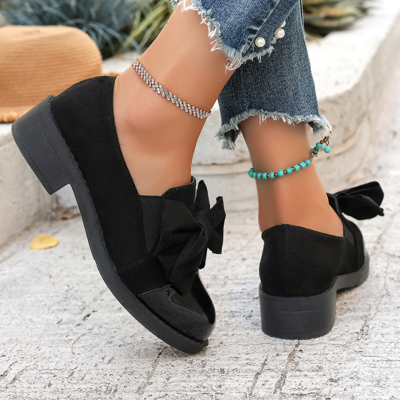 2025 m. pavasario ir rudens nauji juodi retro odiniai moteriški bateliai su storu kulnu, britiško stiliaus mokasinai, JK storu padu, koledžo bateliai