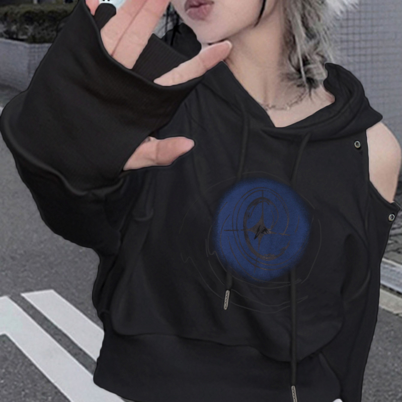 MH699 Határokon átnyúló európai és amerikai hiphop dizájnú, csillagmintás hosszú ujjú, kapucnis pulóver