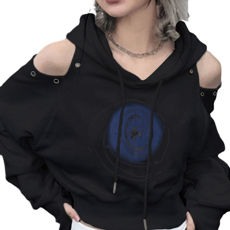 MH699 Határokon átnyúló európai és amerikai hiphop dizájnú, csillagmintás hosszú ujjú, kapucnis pulóver