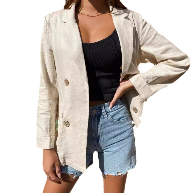 2024 Európa és Amerika határokon átnyúló külkereskedelem kora őszi Xiyin népszerű rövid ujjú, bő öltönykabát női felső BB0317