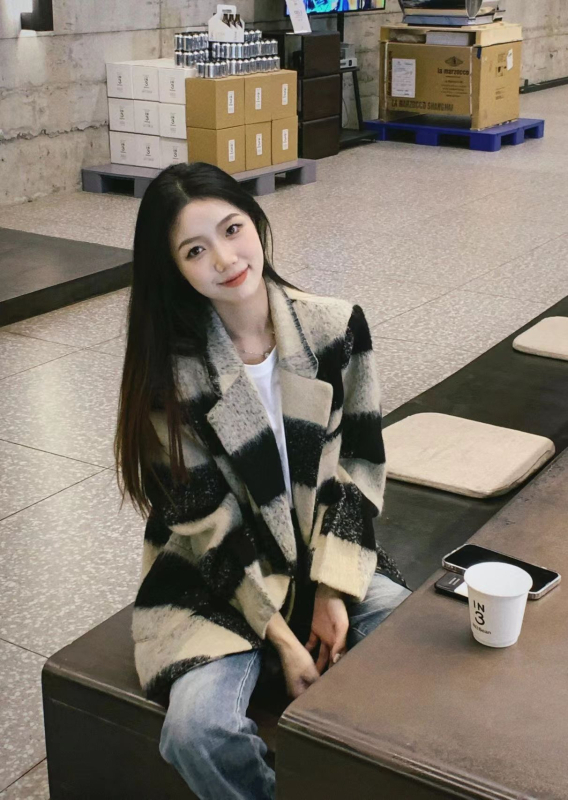 Φθινοπωρινά και Χειμερινά Ρούχα Royal Sister σε Στυλ Αλατιού για Μικρά Άτομα, Υψηλής Ποιότητας Μικρά Αρωματικά Μάλλινα Πανωφόρια, Κορεάτικα Καρό Πανωφόρια με Ηρωίδες Δράματος, Μοντέρνα