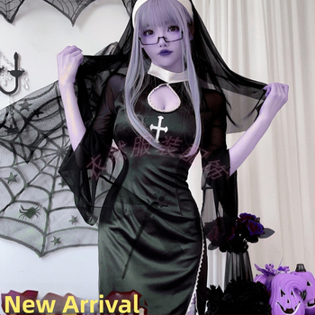 Halloween Ενηλίκων Cosplay Στολή Βρικόλακα Goth Γοτθική Σκοτεινή Σταυροειδής Στάση Ρόλων